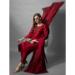 Picture of Shapely Cotton Maroon Readymade Salwar Kameez