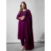 Picture of Resplendent Cotton Purple Readymade Salwar Kameez