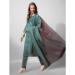 Picture of Cotton Medium Sea Green Readymade Salwar Kameez