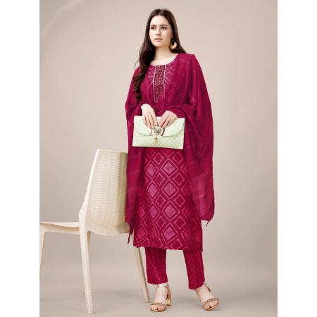 Picture of Resplendent Rayon Pink Readymade Salwar Kameez