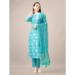 Picture of Nice Rayon Sky Blue Readymade Salwar Kameez