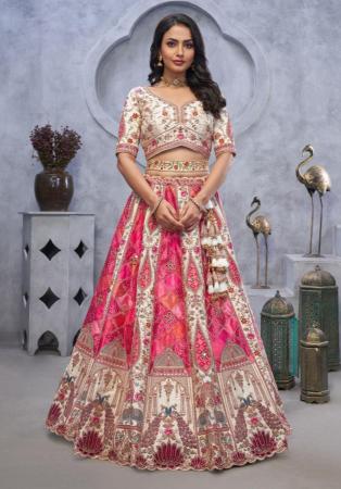 Picture of Wonderful Net & Organza White Lehenga Choli