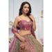 Picture of Charming Net & Organza Rosy Brown Lehenga Choli