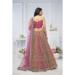 Picture of Charming Net & Organza Rosy Brown Lehenga Choli