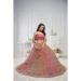 Picture of Charming Net & Organza Rosy Brown Lehenga Choli