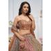 Picture of Pleasing Net & Organza Rosy Brown Lehenga Choli