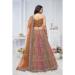 Picture of Pleasing Net & Organza Rosy Brown Lehenga Choli