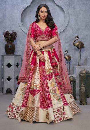 Picture of Ideal Net & Organza Rosy Brown Lehenga Choli