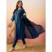 Picture of Graceful Silk Teal Readymade Salwar Kameez