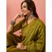 Picture of Magnificent Silk Olive Readymade Salwar Kameez