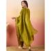 Picture of Magnificent Silk Olive Readymade Salwar Kameez