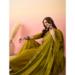 Picture of Magnificent Silk Olive Readymade Salwar Kameez