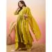 Picture of Fascinating Silk Dark Golden Rod Readymade Salwar Kameez