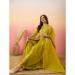 Picture of Fascinating Silk Dark Golden Rod Readymade Salwar Kameez