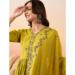 Picture of Fascinating Silk Dark Golden Rod Readymade Salwar Kameez