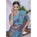 Picture of Bewitching Linen Light Blue Saree