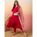 Picture of Beautiful Silk Indian Red Readymade Salwar Kameez