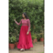 Picture of Taking Georgette Fire Brick Readymade Gown