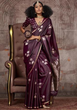 Picture of Bewitching Satin & Silk Dim Gray Saree