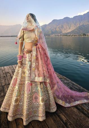 Picture of Delightful Silk Rosy Brown Lehenga Choli