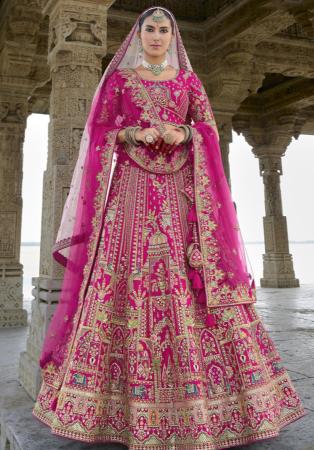 Picture of Nice Silk Medium Violet Red Lehenga Choli