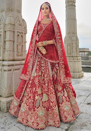 Picture of Alluring Silk Maroon Lehenga Choli