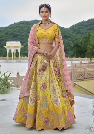 Picture of Delightful Silk Golden Rod Lehenga Choli