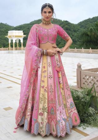 Picture of Elegant Silk Light Coral Lehenga Choli