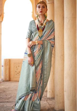 Picture of Statuesque Silk Grey Saree