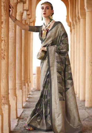 Picture of Nice Silk Dim Gray Saree