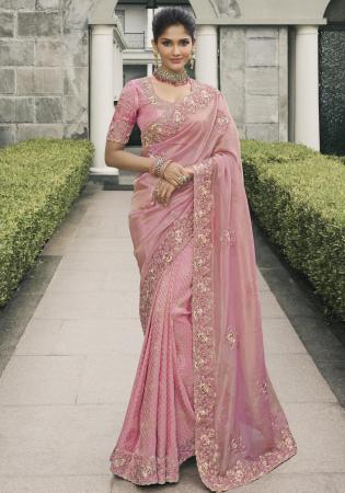 Picture of Appealing Silk Pale Violet Red Saree