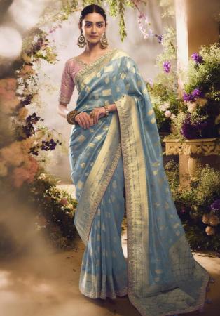 Picture of Ravishing Silk Dark Slate Grey Saree