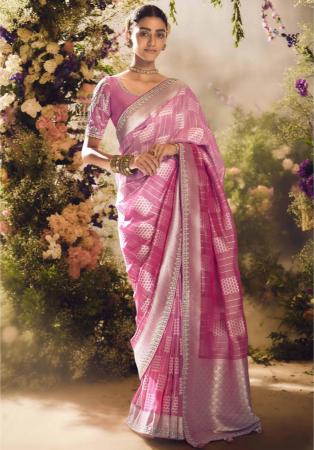 Picture of Shapely Silk Pale Violet Red Saree