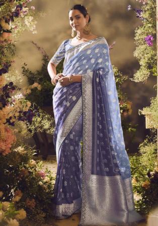 Picture of Statuesque Silk Slate Grey Saree