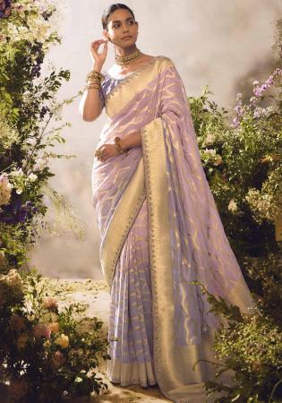 Picture of Beautiful Silk Rosy Brown Saree