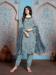 Picture of Georgette Light Slate Grey Straight Cut Salwar Kameez