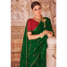 Picture of Nice Chiffon & Silk Dark Green Saree