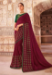 Picture of Classy Chiffon & Silk Maroon Saree