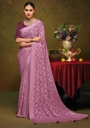 Picture of Shapely Brasso Rosy Brown Saree