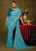 Picture of Pretty Brasso Steel Blue Saree