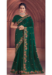 Picture of Superb Organza Dark Green Saree