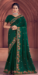 Picture of Superb Organza Dark Green Saree