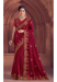 Picture of Resplendent Organza Maroon Saree