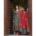 Picture of Excellent Cotton Fire Brick Straight Cut Salwar Kameez