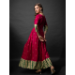 Picture of Pleasing Rayon Dark Red Readymade Gown