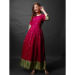 Picture of Pleasing Rayon Dark Red Readymade Gown