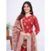 Picture of Statuesque Cotton Indian Red Readymade Salwar Kameez