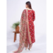 Picture of Statuesque Cotton Indian Red Readymade Salwar Kameez