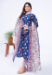 Picture of Bewitching Cotton Steel Blue Readymade Salwar Kameez