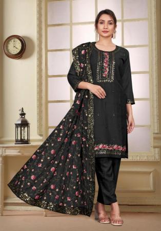 Picture of Beauteous Georgette Black Readymade Salwar Kameez